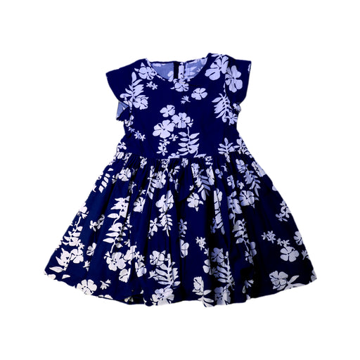 A Navy Short Sleeve Dresses from Petit Bateau in size 8Y for girl. (Front View)