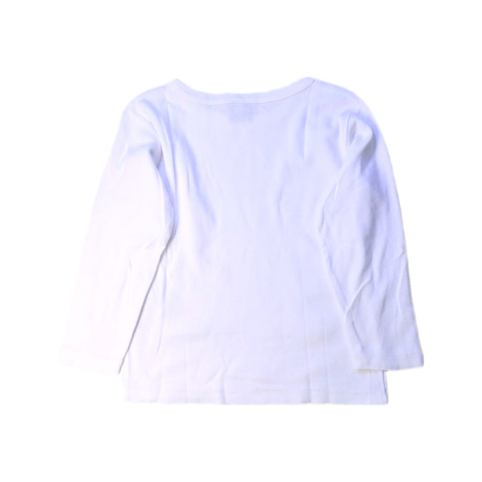 A White Long Sleeve T Shirts from Petit Bateau in size 5T for boy. (Back View)