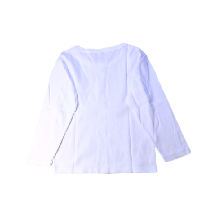 A White Long Sleeve T Shirts from Petit Bateau in size 5T for neutral. (Back View)