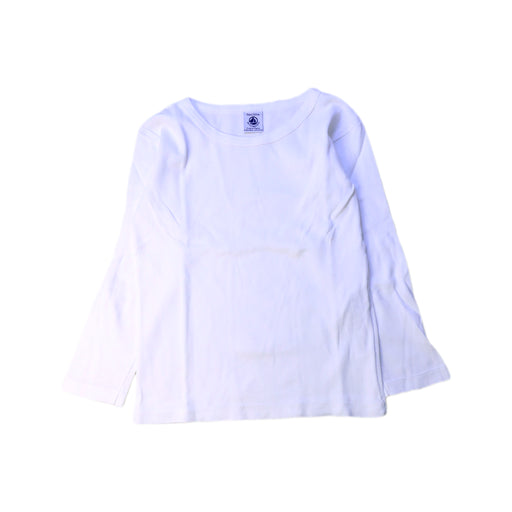 A White Long Sleeve T Shirts from Petit Bateau in size 5T for neutral. (Front View)