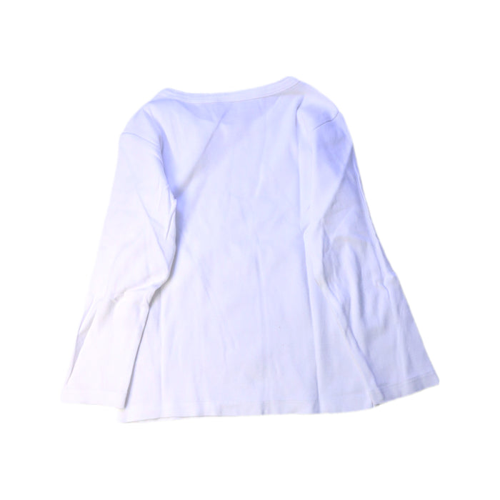 A White Long Sleeve T Shirts from Petit Bateau in size 5T for neutral. (Back View)