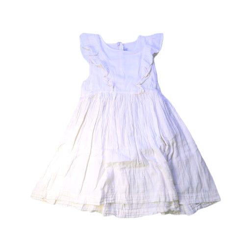 A White Sleeveless Dresses from Petit Bateau in size 8Y for neutral. (Front View)