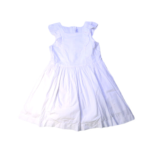 A White Sleeveless Dresses from Petit Bateau in size 8Y for neutral. (Front View)