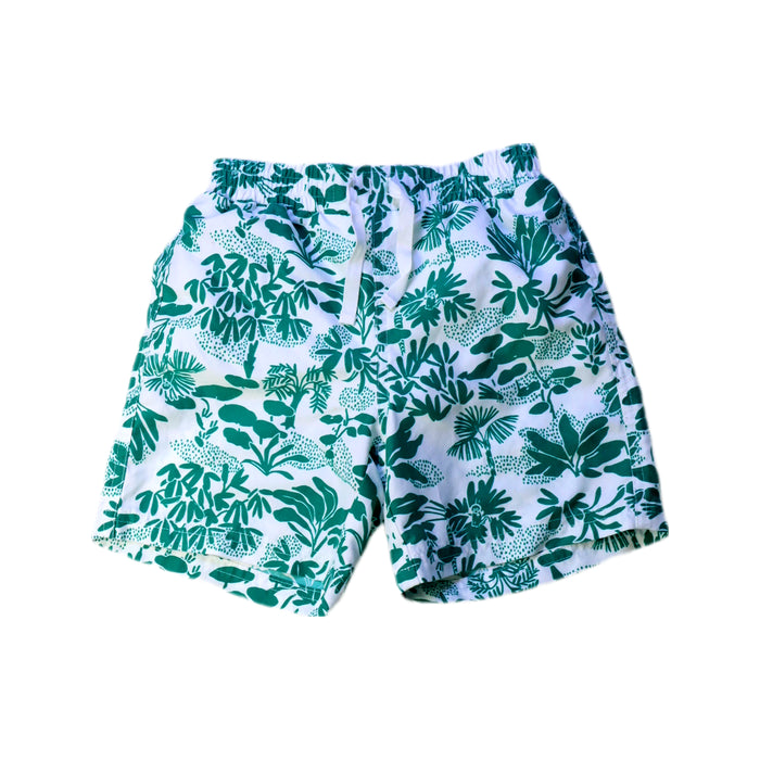 A Green Swim Shorts from Petit Bateau in size 5T for neutral. (Front View)