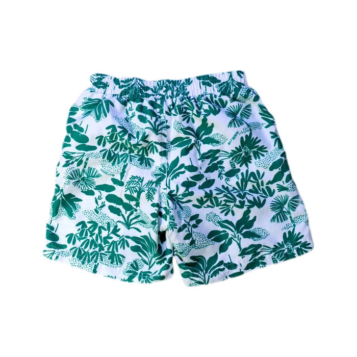 A Green Swim Shorts from Petit Bateau in size 5T for neutral. (Back View)