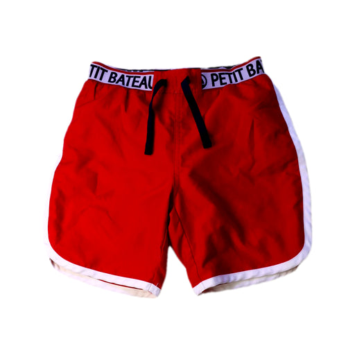 A Red Shorts from Petit Bateau in size 5T for neutral. (Front View)