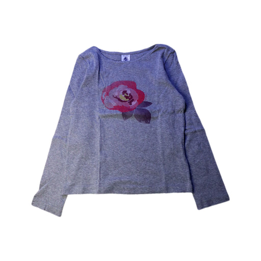 A Grey Long Sleeve T Shirts from Petit Bateau in size 8Y for girl. (Front View)