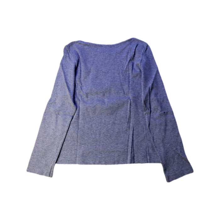 A Grey Long Sleeve T Shirts from Petit Bateau in size 8Y for girl. (Back View)