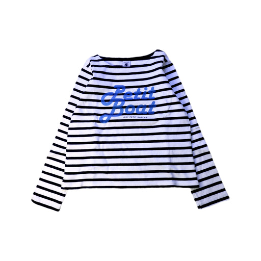 A Black Long Sleeve Tops from Petit Bateau in size 8Y for girl. (Front View)