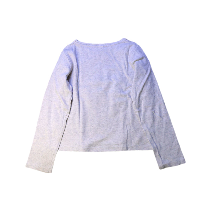 A Grey Long Sleeve T Shirts from Petit Bateau in size 8Y for girl. (Back View)