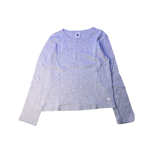 A Grey Long Sleeve Tops from Petit Bateau in size 8Y for girl. (Front View)