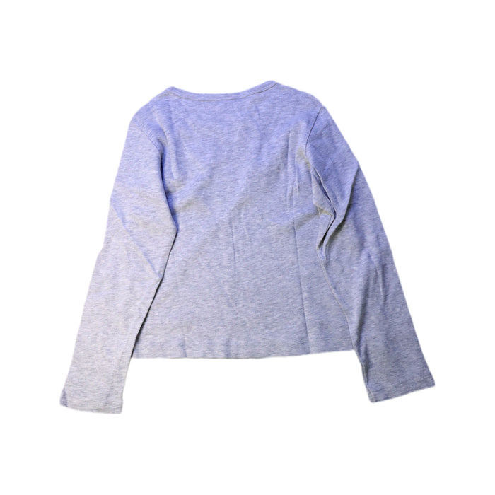 A Grey Long Sleeve Tops from Petit Bateau in size 8Y for girl. (Back View)