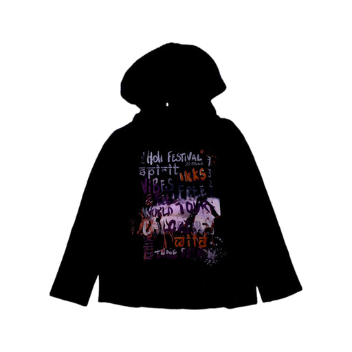 A Black Hooded Sweatshirts from IKKS in size 5T for boy. (Front View)