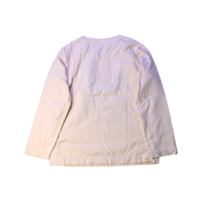 A White Long Sleeve T Shirts from Petit Bateau in size 5T for boy. (Back View)