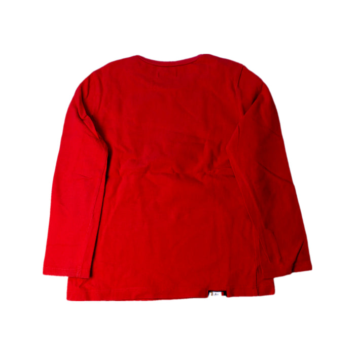A Red Long Sleeve T Shirts from IKKS in size 5T for boy. (Back View)