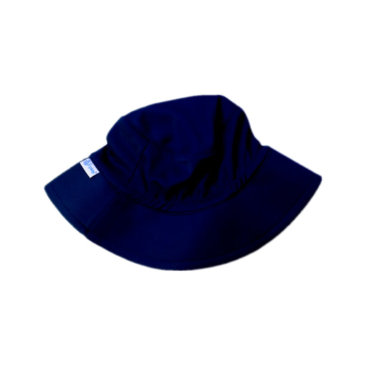 A Navy Sun Hats from i play in size 12-18M for neutral. (Front View)