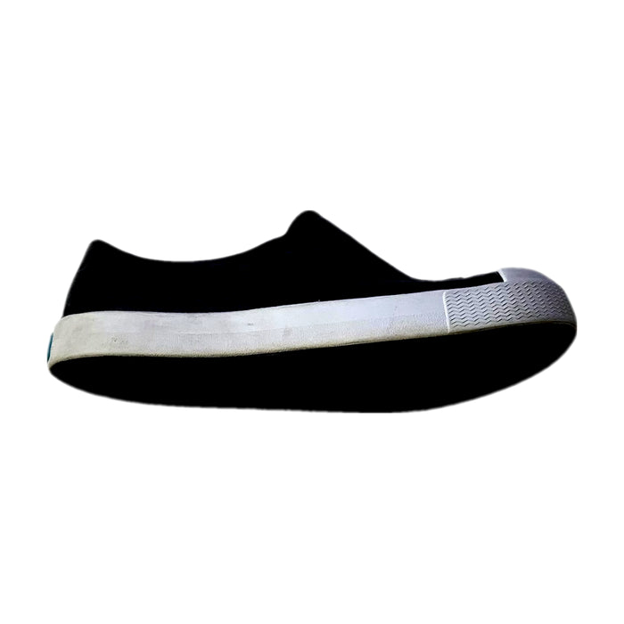 A Black Slip Ons from Native Shoes in size 6T for boy. (Front View)