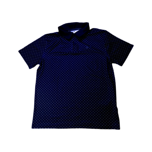 A Navy Short Sleeve Polos from Under Armour in size 14Y for boy. (Front View)