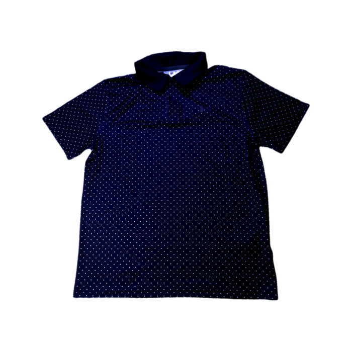A Navy Short Sleeve Polos from Under Armour in size 14Y for boy. (Front View)