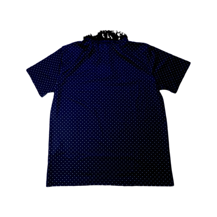 A Navy Short Sleeve Polos from Under Armour in size 14Y for boy. (Back View)