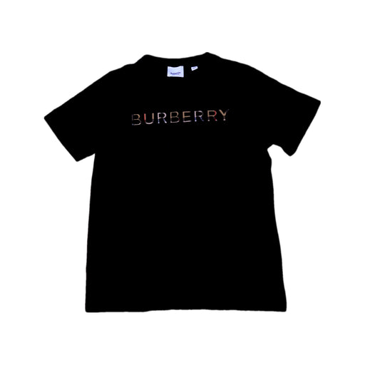 A Black Short Sleeve T Shirts from Burberry in size 12Y for boy. (Front View)