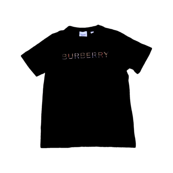 A Black Short Sleeve T Shirts from Burberry in size 12Y for boy. (Front View)