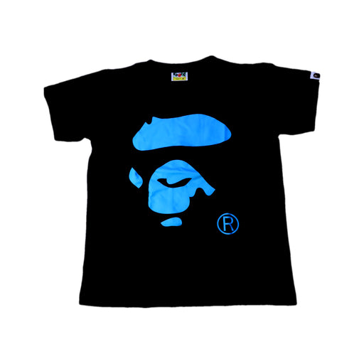 A Black Short Sleeve T Shirts from Bape by A Bathing Ape in size 14Y for boy. (Front View)