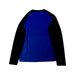 A Blue Rash Guards from Arena in size 12Y for neutral. (Back View)