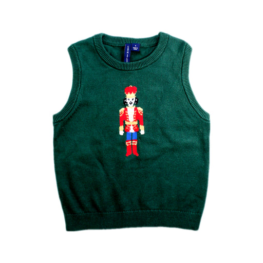 A Green Sweater Vests from Janie & Jack in size 4T for boy. (Front View)