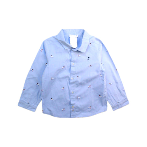 A Blue Long Sleeve Shirts from Jacadi in size 3T for boy. (Front View)