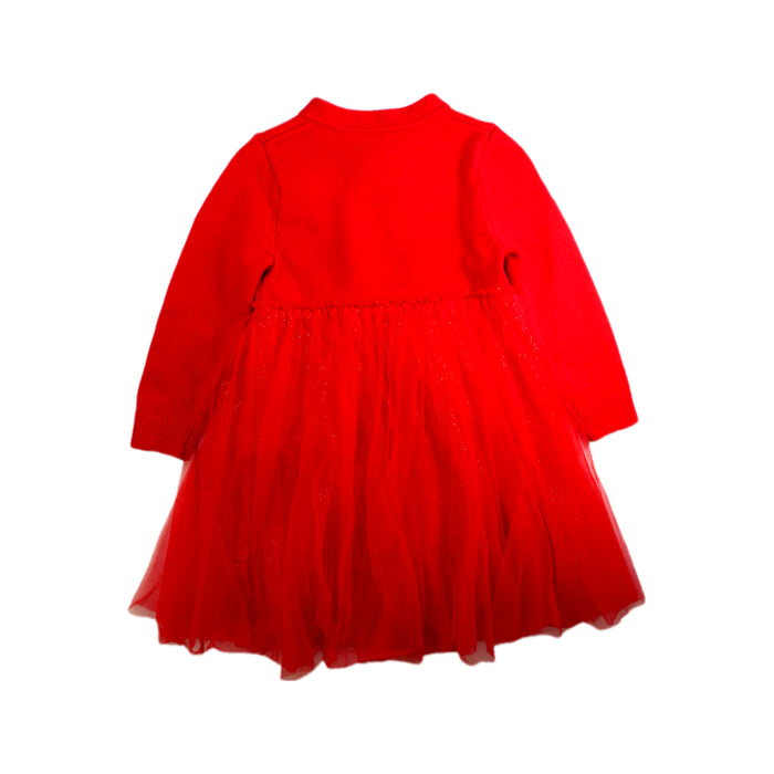 A Red Long Sleeve Dresses from Balabala in size 4T for girl. (Back View)