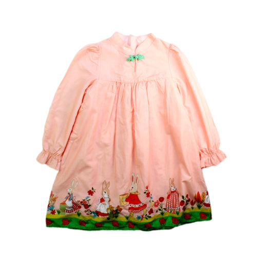 A Pink Long Sleeve Dresses from Balabala in size 4T for girl. (Front View)
