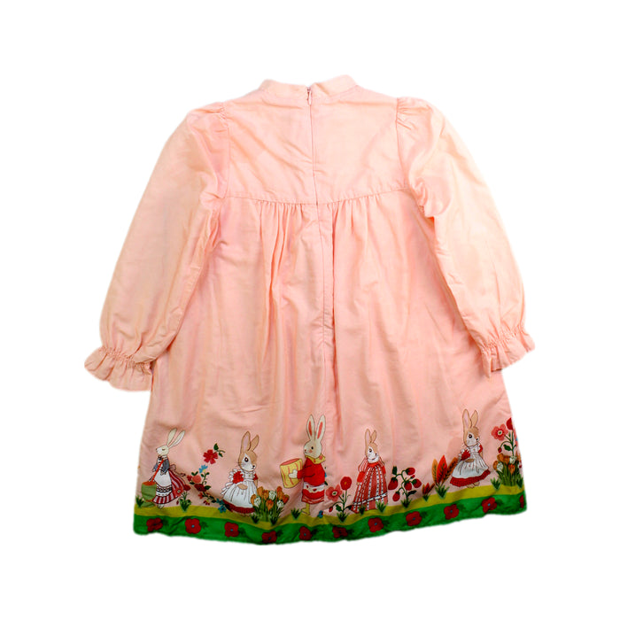 A Pink Long Sleeve Dresses from Balabala in size 4T for girl. (Back View)