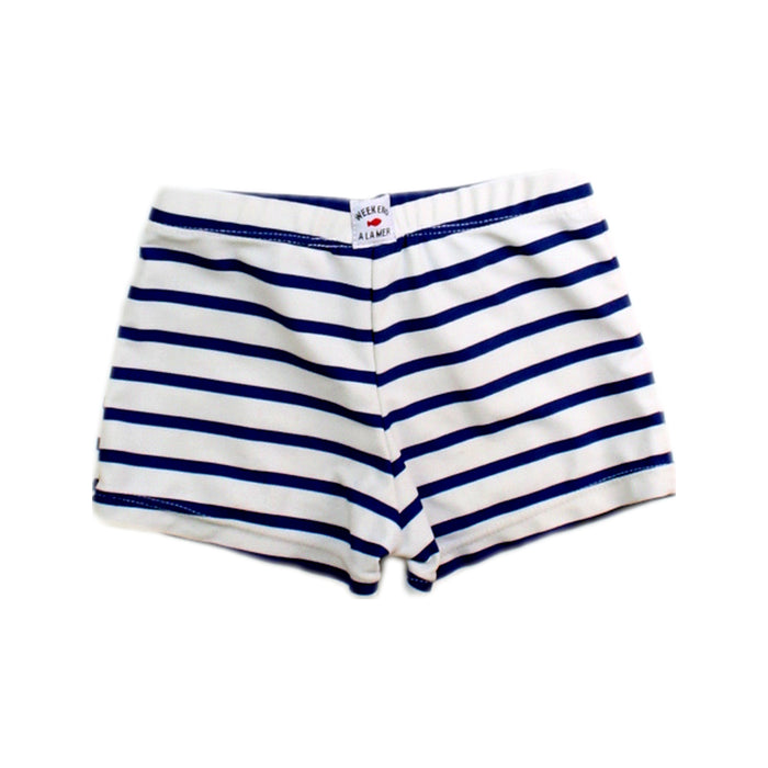A White Swim Shorts from Week-end a la Mer in size 18-24M for boy. (Back View)