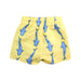 A Yellow Swim Shorts from RuggedButts in size 3-6M for boy. (Back View)