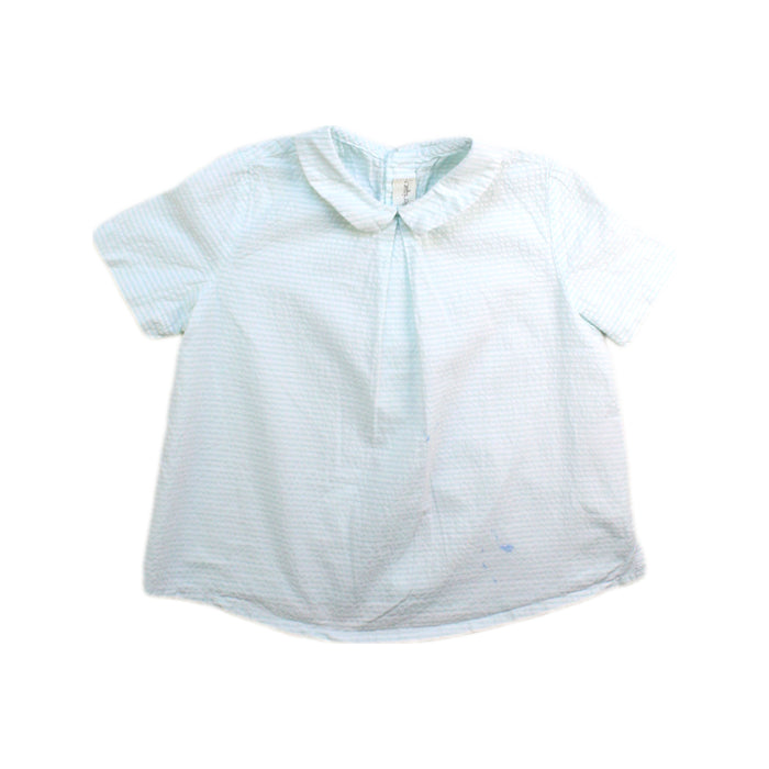 A Blue Short Sleeve Shirts from Fina Ejerique in size 2T for girl. (Front View)