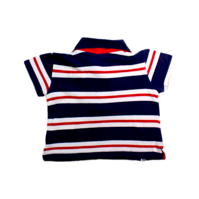 A Navy Short Sleeve Polos from Jojo Maman Bébé in size 12-18M for boy. (Back View)