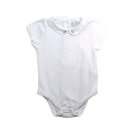 A White Short Sleeve Bodysuits from Jojo Maman Bébé in size 12-18M for neutral. (Front View)