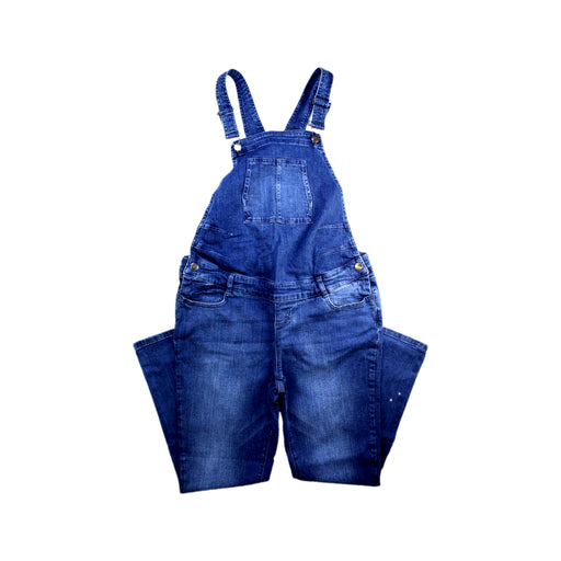 A Blue Long Overalls from Seraphine in size Maternity-M for maternity. (Front View)