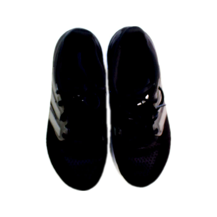 A Black Sneakers from Adidas in size 11Y for boy. (Back View)