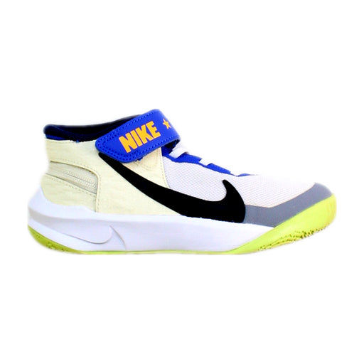 A White Sneakers from Nike in size 7Y for boy. (Front View)
