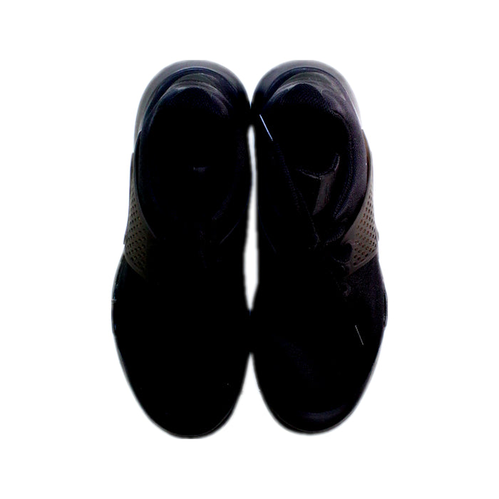A Black Sneakers from Nike in size 12Y for boy. (Back View)