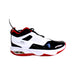 A Black Sneakers from Air Jordan in size 12Y for boy. (Front View)