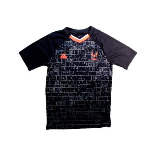 A Black Active Tops from Adidas in size 10Y for boy. (Front View)