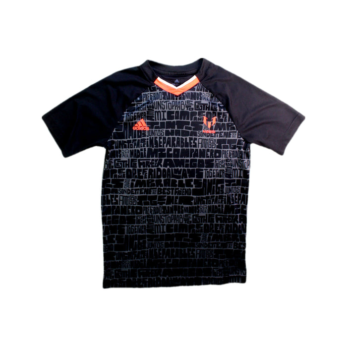 A Black Active Tops from Adidas in size 10Y for boy. (Front View)