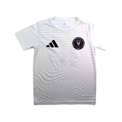 A White Short Sleeve T Shirts from Adidas in size 9Y for boy. (Front View)