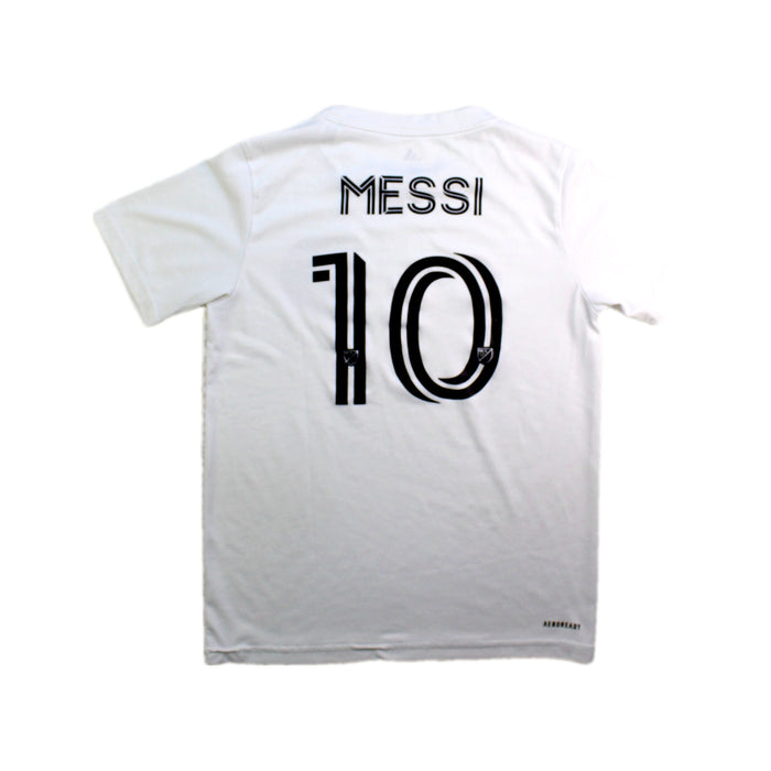 A White Short Sleeve T Shirts from Adidas in size 9Y for boy. (Back View)