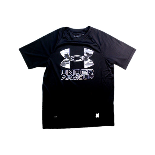 A Black Active Tops from Under Armour in size 10Y for boy. (Front View)