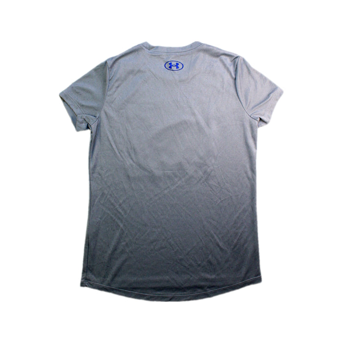 A Grey Short Sleeve T Shirts from Under Armour in size 10Y for girl. (Back View)