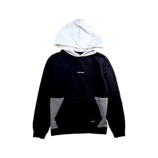 A Black Hooded Sweatshirts from Volcom in size 10Y for boy. (Front View)
